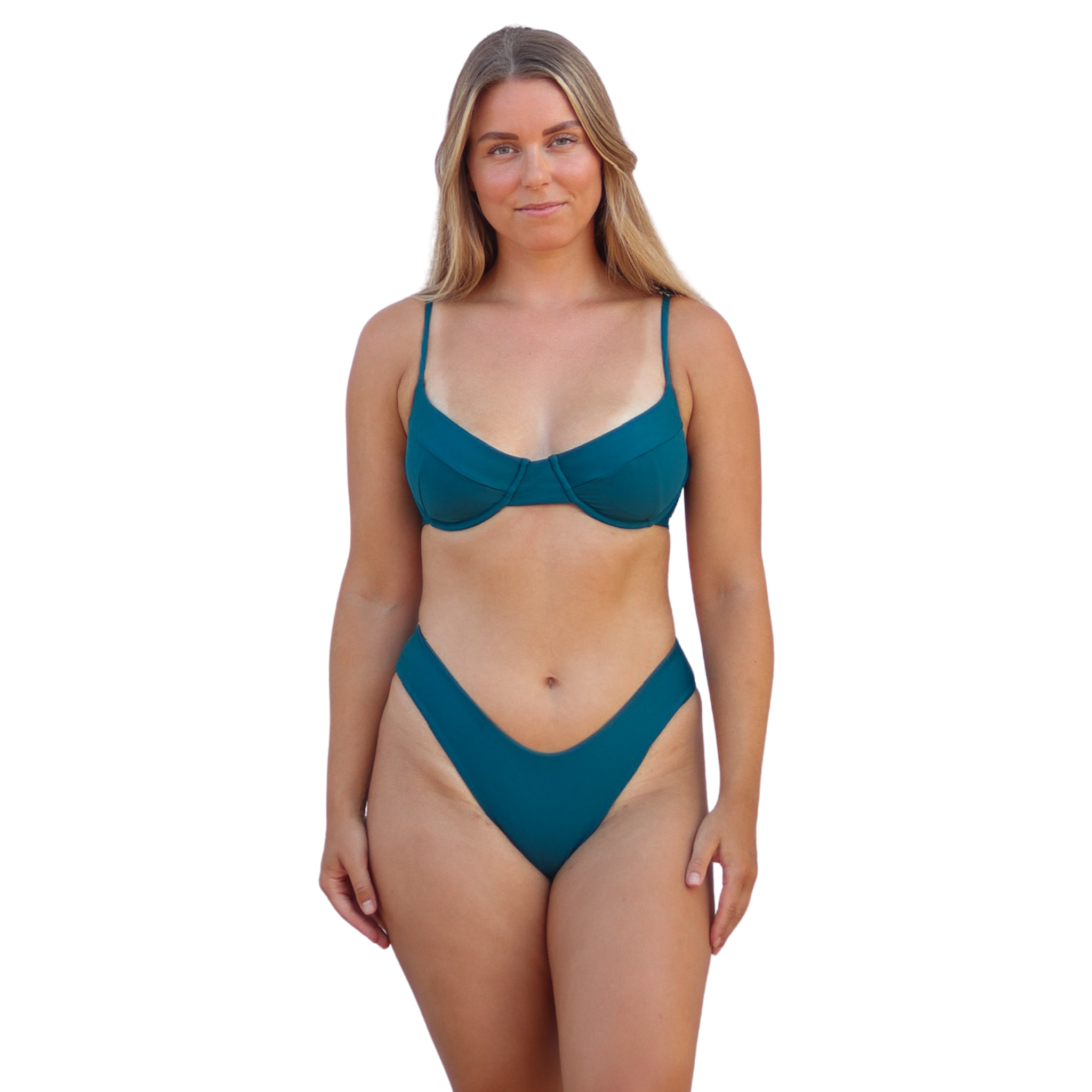 Uplift Balconette Top in Aqua Reef, Bikini