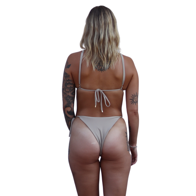 cheeky string bikini top adjustable sustainable swimwear timeless Finnish design triangle